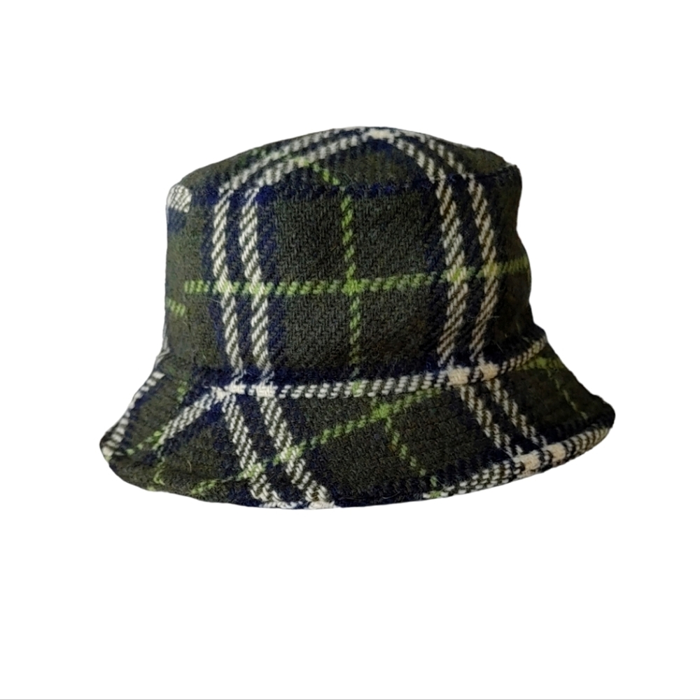 BURBERRY LONDON Check Patterned Wool Bucket Hat